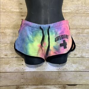 Women’s Multicolor Schlitterbahn shorts Size small